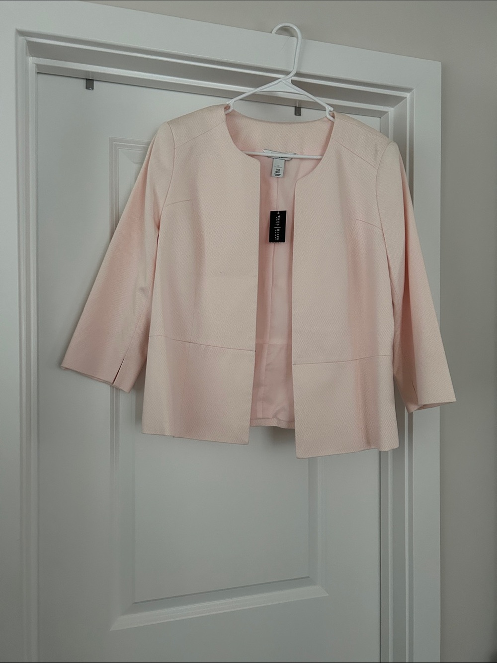 White House black market Pink Open-Front Jacket